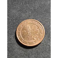 Германия 1 евроцент 2012 F