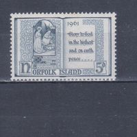 [262] Норфолк 1961. Рождество. Одиночный выпуск. MNH