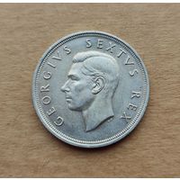 Южная Африка, 5 шиллингов 1952 г., серебро 0.500, 300 лет основанию Кейптауна, Георг VI (1936-1952)