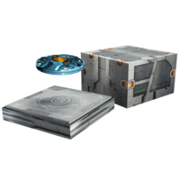 RARE Камерун 1766 франков 2024г. "Левитация. Летающая монета НЛО MP-1766. Синяя галактика". Видео. Монета в тематическом подарочном футляре; сертификат; коробка. СЕРЕБРО 217,70гр.(7 oz).