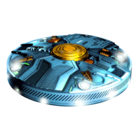 RARE Камерун 1766 франков 2024г. "Левитация. Летающая монета НЛО MP-1766. Синяя галактика". Видео. Монета в тематическом подарочном футляре; сертификат; коробка. СЕРЕБРО 217,70гр.(7 oz).