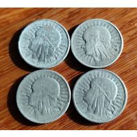 Лот монет 2 злоты.