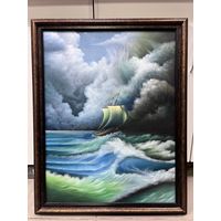 Морской пейзаж корабль холст с рубля