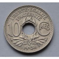 Франция, 10 сантимов 1938 г.