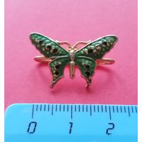 Распродажа украшений из бабушкиной шкатулки. Симпатичная брошка. Бабочка. Металл. С рубля. Без минимальной цены