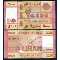 Ливан 20000 ливров 2019 год. UNC