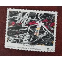 Франция**  искусство  Жан Дюбюффе  полная серия без наклеек и их следов