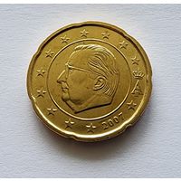 Бельгия 20 евроцентов, 2007 из официального набора BU
