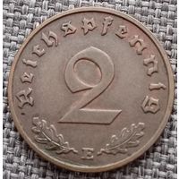 2 рейхспфеннига 1937 Е редкий