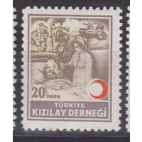 ТАнки техника медицина  Красный полумесяц Турция 1953 год лот 13 ЧИСТАЯ