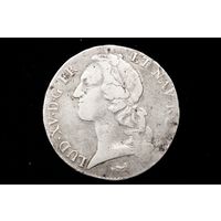 Талер (экю) 1765 г. Франция, Людовик XV