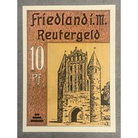 Нотгельд Фридланд, 10 пфеннигов 1922 год. Веймарская республика.