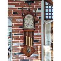 Антикварные Голландские Расписные Большие Часы Заанские / Zaance Clock Dutch XX век