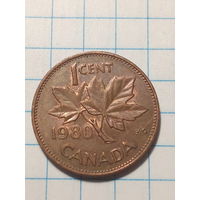 1 цент  Канада 1980  год.