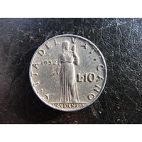 Ватикан. 10 лир. 1952. С 20 копеек. Распродажа коллекции. Смотрите другие лоты.