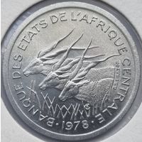 Центральная Африка (BEAC) 1 франк 1978 год  KM#8  Тираж: 1.100.000 шт