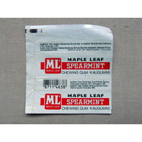 G4-331 Обертка фантик от жевачки жевательной резинки Пачка ML Maple Leaf Spearmint 1980-1990-e