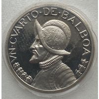 Панама 1/4 бальбоа 1974 г. В запайке из набора. Тираж 18000