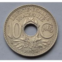 Франция, 10 сантимов 1938 г.