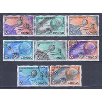 [316] Конго 1965. Космос.Спутники связи. Гашеная серия.