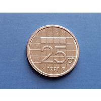 Нидерланды. 25 центов 1997