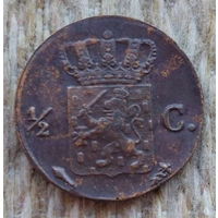 Голландская 1/2 цента 1818 года. Нидерланды. Предложи свою цену или обмен!