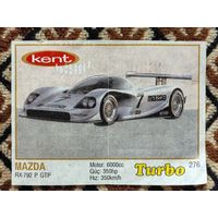 Вкладыш Turbo (Турбо) 5 серия (261-330, Yellow, золотая тонкая рамка), номер 276, Mazda RX-792 P GTP. Возможен небольшой торг.
