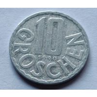 Австрия. 10 грошей 1990 года.