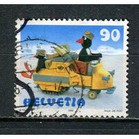 Швейцария - 1999 - Мультсериал Пингу 90С - [Mi.1708] - 1 марка. Гашеная.  (Лот 31JA)-TG3P52