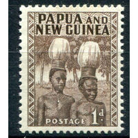 Британские колонии - Папуа Новая Гвинея - 1952/60г. - ландшафты, виды, местные мотивы, 1 P - 1 марка - MH [Mi 2]. #3-WB-90-A-1