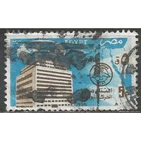 Египет. Здание нового почтамта. Карта. 1986г. Mi#1017.