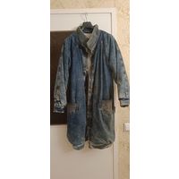 Винтажная парка Венгрия куртка джинсовая теплая 80 -е года