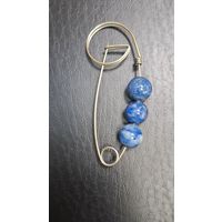 Брошь-булавка с лазуритом. Винтаж