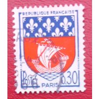 Франция, 1965 г., стандартный выпуск, герб Парижа