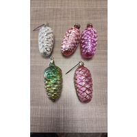 Елочная игрушка шишка 5 шт