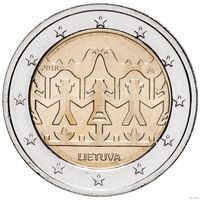 2 евро 2018 Литва Праздник песни и танца UNC из ролла