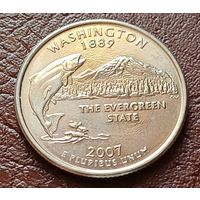 США 25 центов ,  D  2007 Квотер штата Вашингтон    ( 2-6-1 )