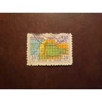 Эквадор 1956 г.Налоговая.Карта./18а/