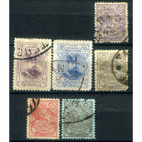 Персия (Иран) - 1903/04г. - лев, шах Музаффар ад-Дин - 6 марок - гашёные. #4-W1-129-A-1