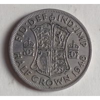 Великобритания 1/2 кроны 1948 год  с надписью IND: IMP: