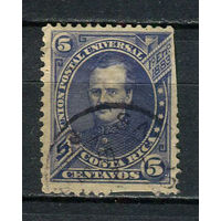 Коста-Рика - 1883 - Президент Фернандес 5С - (с повреждением) - [Mi.12] - 1 марка. Гашеная.  (LOT Gs24)-T3P48