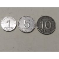 Пфеннинги Германии. 3 шт.
