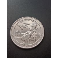 США 25 центов 2021г. D - Пилоты из Таскиги