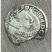 Монета 3 гроша 1591 год. Сигизмунд III Ваза. Польша