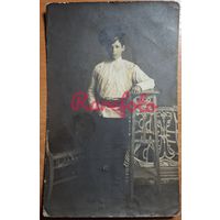 1920-е Открыточный формат серьезный парень студийное фото типажи ретро