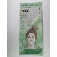 Венесуэла 5000 UNC c рубля