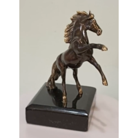 Статуэтка Лошадь на дыбах Бронза/Змеевик