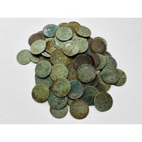 75 не ЧИЩЕННЫХ монет, номиналом 6 грошей+ 2 тымфа (в лоте представлены монеты: Яна Казимира, Яна Собеского, Фридриха Вильгельма)