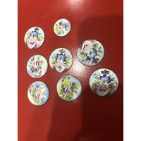 Эмалированные накладки расписные для поделок по 1р за штуку