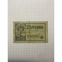 25 пфенингов (нотгельды) г. Германия.-1412